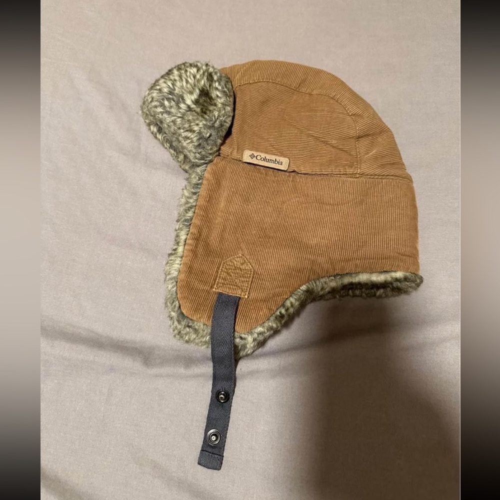 Columbia Tan Kids Earflap Hat